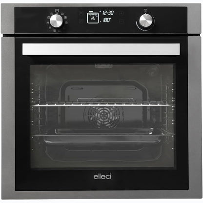 ELLECI PLANO PLUS FMPP60273NS Forno Incasso 78L A+ Metaltek 73 Titanium cm. 60 x 60