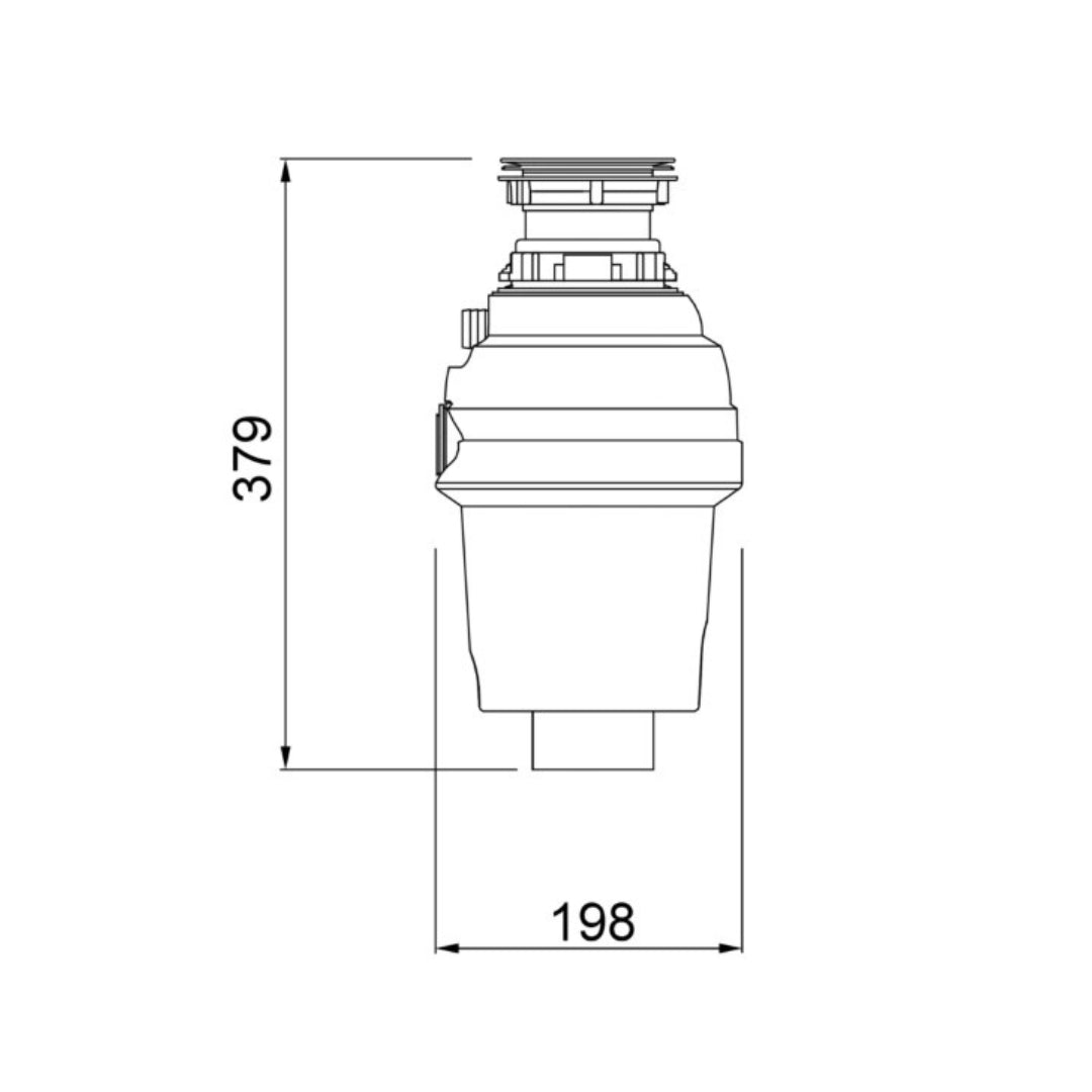ELLECI ZERO TDZ060GR Dissipatore Tritarifiuti 0,46 kW Ultra Silenzioso 860 ml