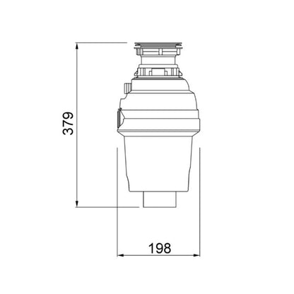 ELLECI ZERO TDZ060GR Dissipatore Tritarifiuti 0,46 kW Ultra Silenzioso 860 ml