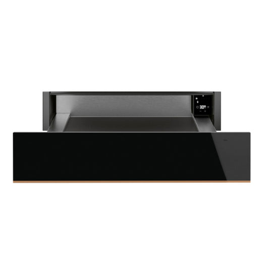 CASSETTO SCALDAVIVANDE 60H15 NERO/RAME DOLCE STIL Des. SMEG^