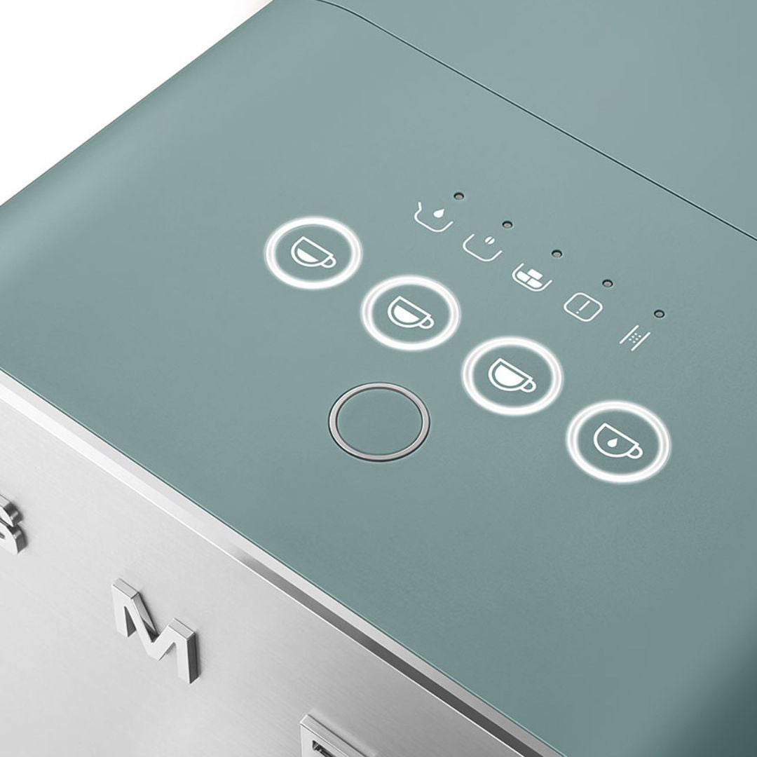 SMEG BCC01EGMEU Macchina Caffè Espresso Automatica Verde Smeraldo 1350W 1.4 Lt.