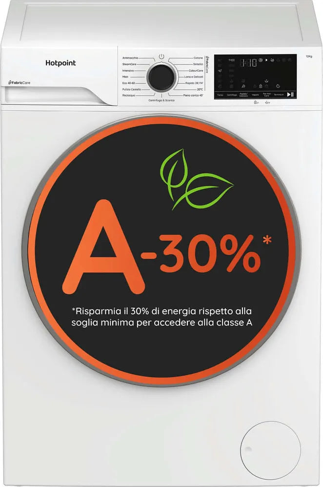 HOTPOINT HB123CAREIT Lavatrice Libera Installazione 12 Kg A-30% 1300 Giri Inverter