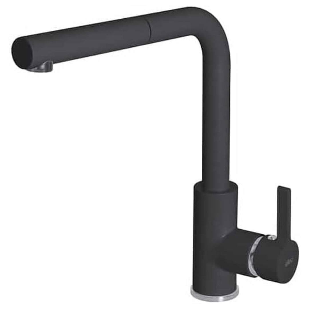 ELLECI MGKC0240 Rubinetto Miscelatore Lavello Cucina Doccetta Estraibile Nero 40