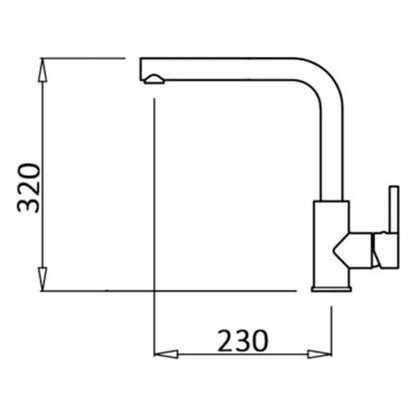 ELLECI MGKS0151 Rubinetto Miscelatore Lavello Cucina Canna Girevole Alta Avena 51