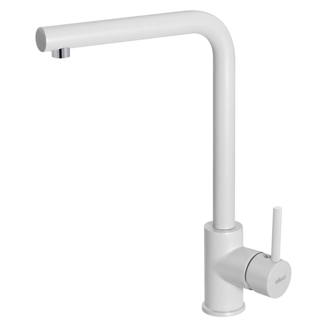 ELLECI MGKSTR68 Rubinetto Cucina Miscelatore Girevole Lavello Bianco Stream