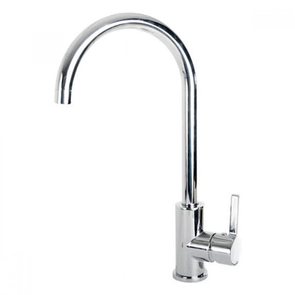 ELLECI MIKC01CR Rubinetto Cucina Lavello Monocomando Canna Alta Girevole Inox