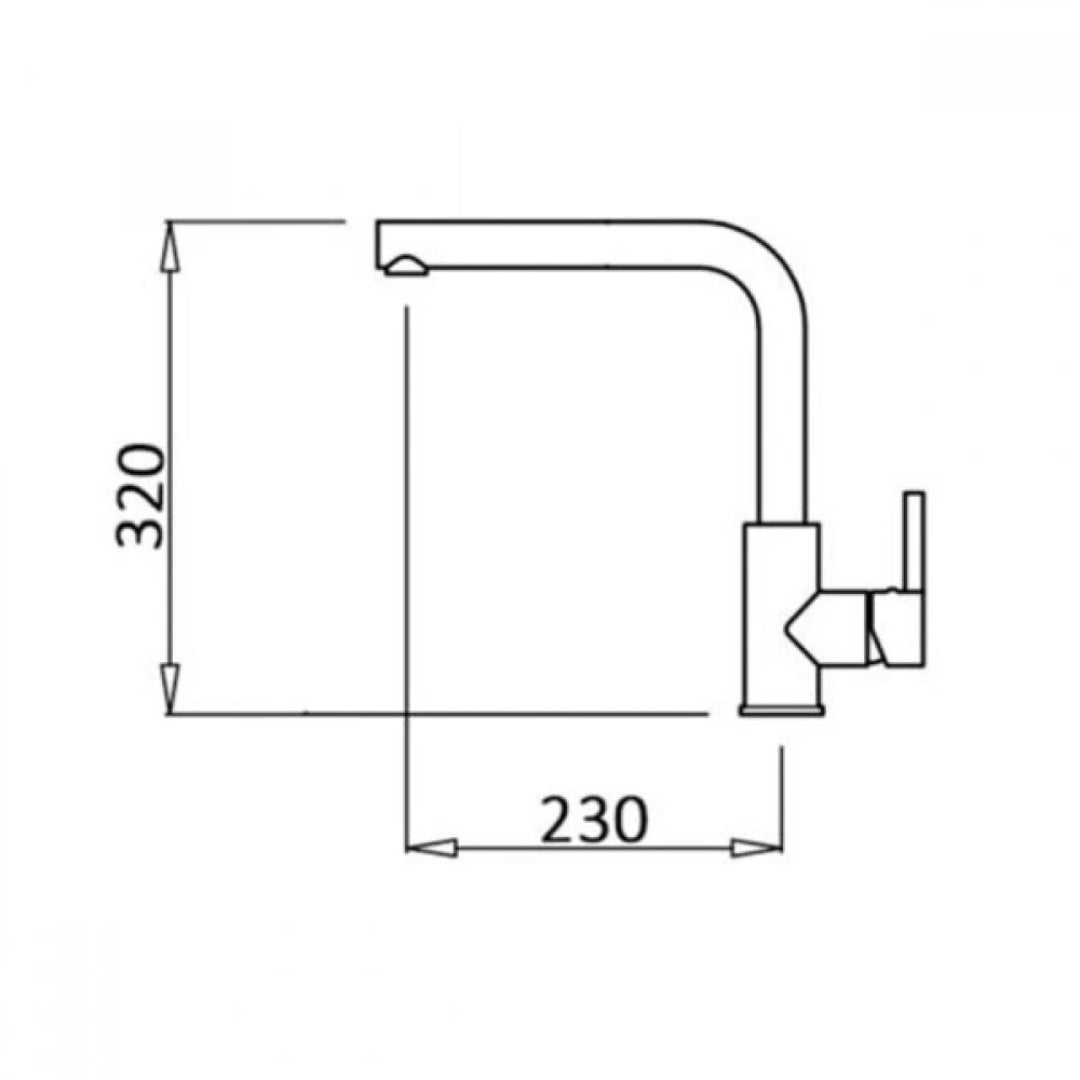 ELLECI MIKS01CR Rubinetto Miscelatore Cucina Lavello Rubinetto Monocomando Cromo