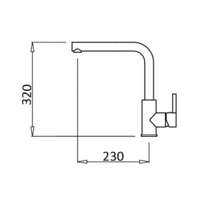 ELLECI MIKS01CR Rubinetto Miscelatore Cucina Lavello Rubinetto Monocomando Cromo