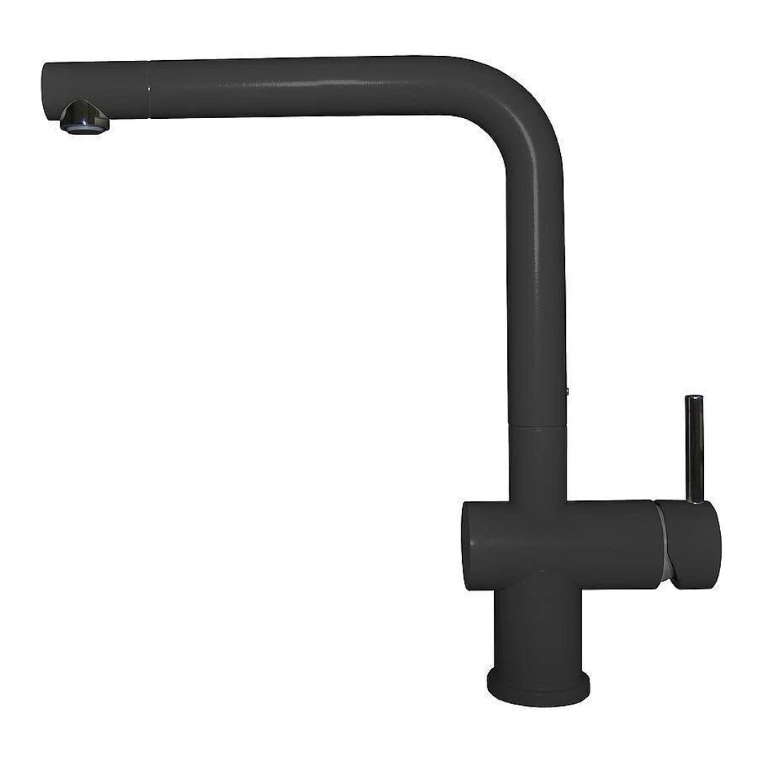 ELLECI MKKSTR86 Rubinetto Lavello Cucina Miscelatore Monocomando Nero 86 Stream