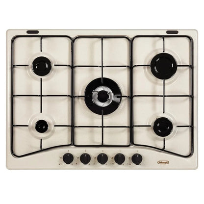 DE'LONGHI FAMILY FFS57ASV Piano Cottura Gas Incasso 5 Fuochi Avena cm. 70 x 50