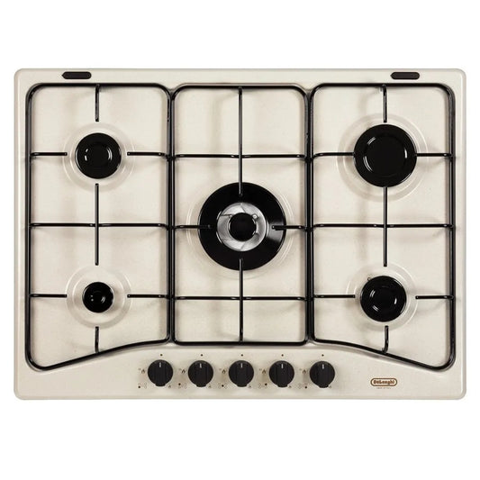 DE'LONGHI FAMILY FFS57ASV Piano Cottura Gas Incasso 5 Fuochi Avena cm. 70 x 50