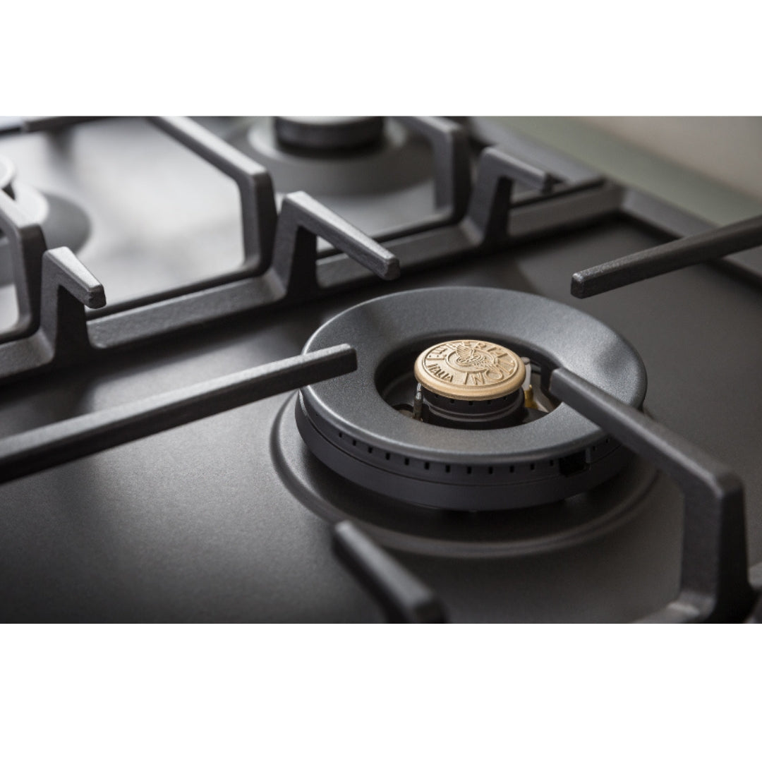 F.LLI BERTAZZONI P755CPRONE Piano Cottura Gas 5 Fuochi Nero Opaco cm. 75 x 52