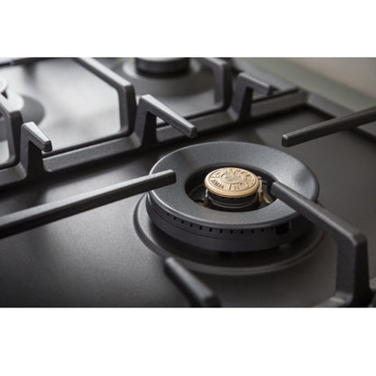 F.LLI BERTAZZONI P755CPRONE Piano Cottura Gas 5 Fuochi Nero Opaco cm. 75 x 52