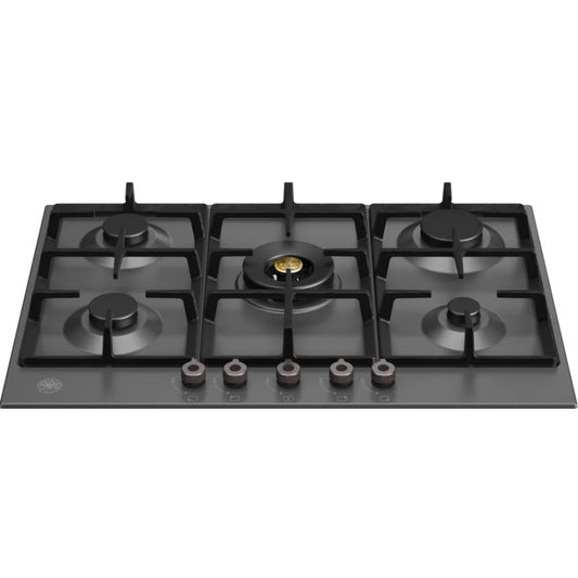 F.LLI BERTAZZONI P755CPRONE Piano Cottura Gas 5 Fuochi Nero Opaco cm. 75 x 52