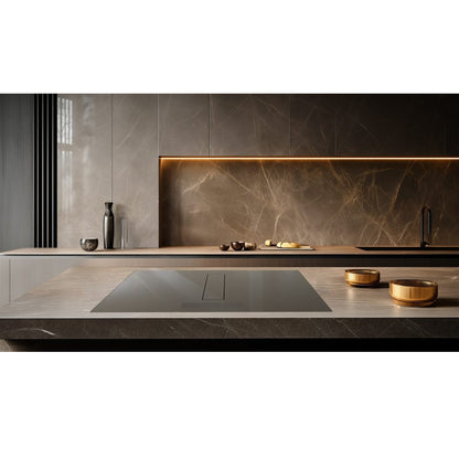 Galvamet PERFECTO 80/A 0EPRC080A368000 Essence Edition Piano Cottura Induzione con Cappa Integrata 4 Zone Bridge 700 m³/h A++ Vetroceramica cm. 80 x 52