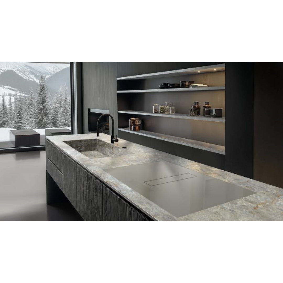 Galvamet PERFECTO 80/A 0EPRC080A368000 Essence Edition Piano Cottura Induzione con Cappa Integrata 4 Zone Bridge 700 m³/h A++ Vetroceramica cm. 80 x 52