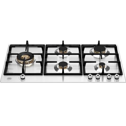 F.LLI BERTAZZONI PROFESSIONAL P905LPROX Piano Cottura Gas 5 Fuochi Inox Tripla Corona Laterale cm. 89 x 52,5