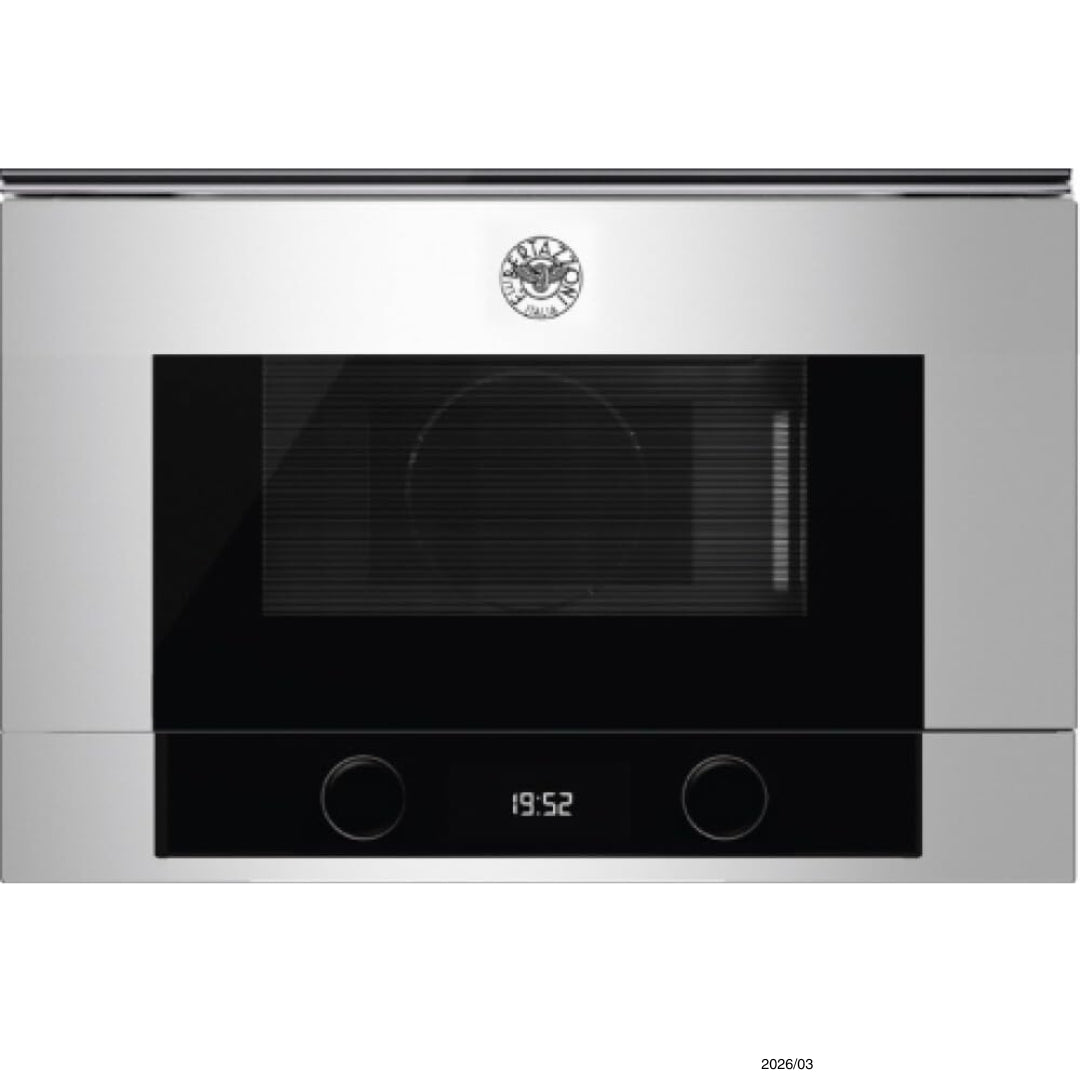 F.LLI BERTAZZONI, MODERN, F383MODMWSX, Forno Combinato Microonde da Incasso 22 Lt. Inox cm. 59,5 x 39