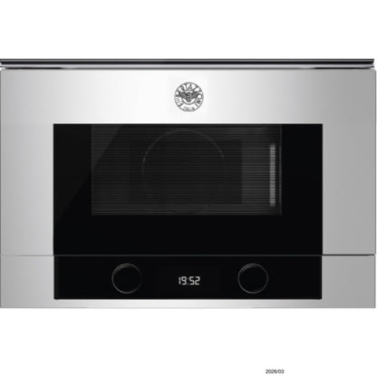 F.LLI BERTAZZONI, MODERN, F383MODMWSX, Forno Combinato Microonde da Incasso 22 Lt. Inox cm. 59,5 x 39