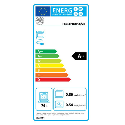 FLLI BERTAZZONI PROFESSIONAL F6011PROPLX Forno Incasso Elettrico Pirolitico 76 Lt. Manopole Metallo cm. 60 x 60