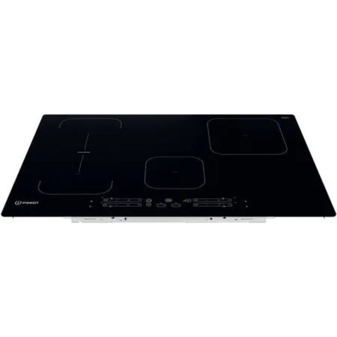 INDESIT IB21B7NE Piano Cottura Induzione 4 Zone Vetroceramica Nero Push&Go Booster cm. 77 x 51