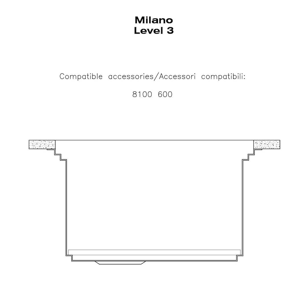 FOSTER MILANO 1014850 Lavello Cucina 1 Vasca Incasso Sottotop Inox cm. 84 x 50