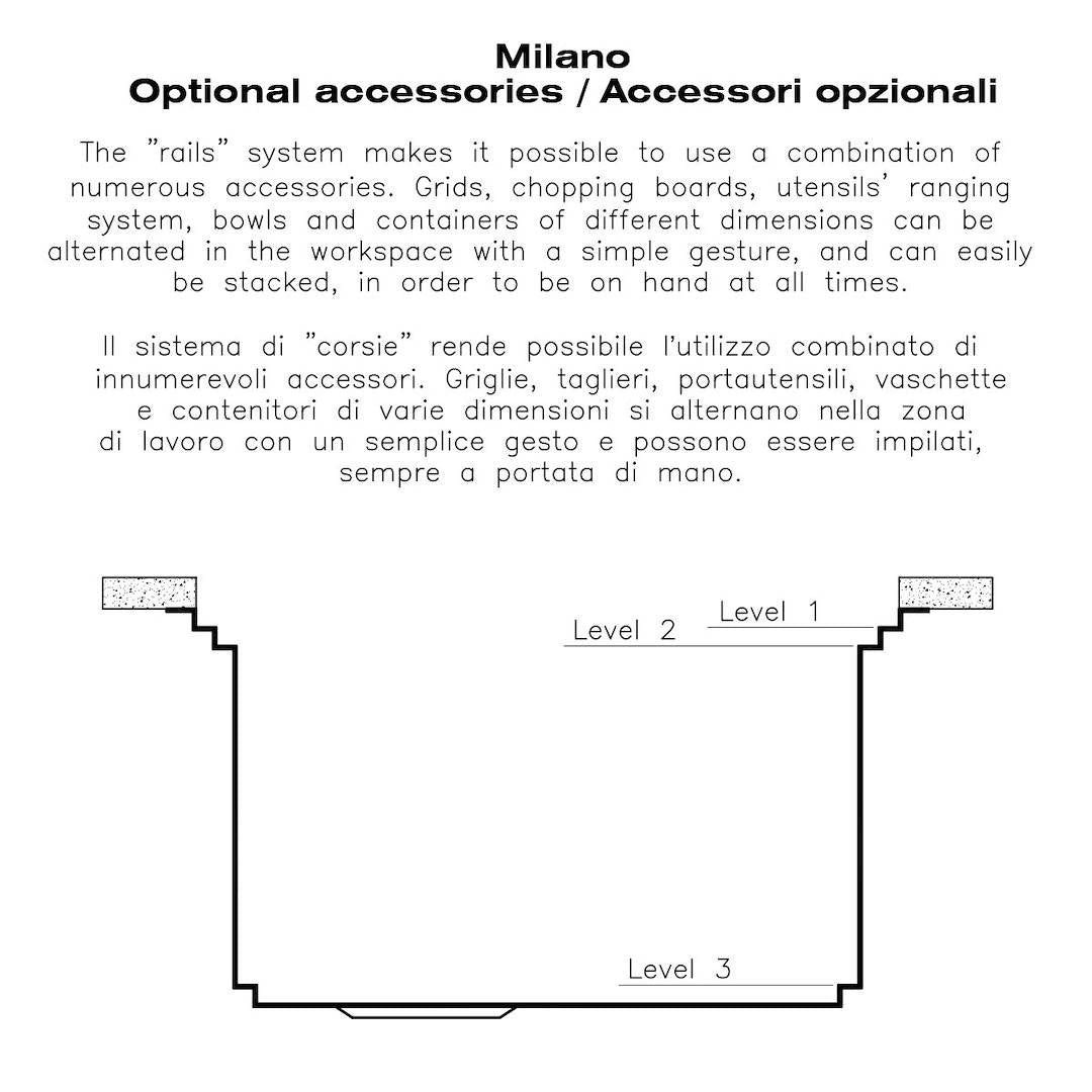 FOSTER MILANO 1014850 Lavello Cucina 1 Vasca Incasso Sottotop Inox cm. 84 x 50