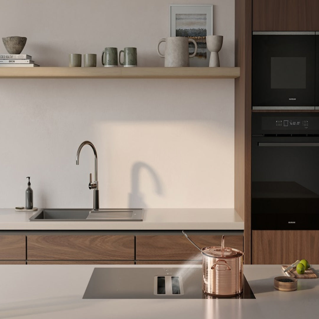 SILVERLINE 7170.8.733.02 Piano Cottura Induzione Cappa Integrata 4 Zone Cottura cm. 85 x 52