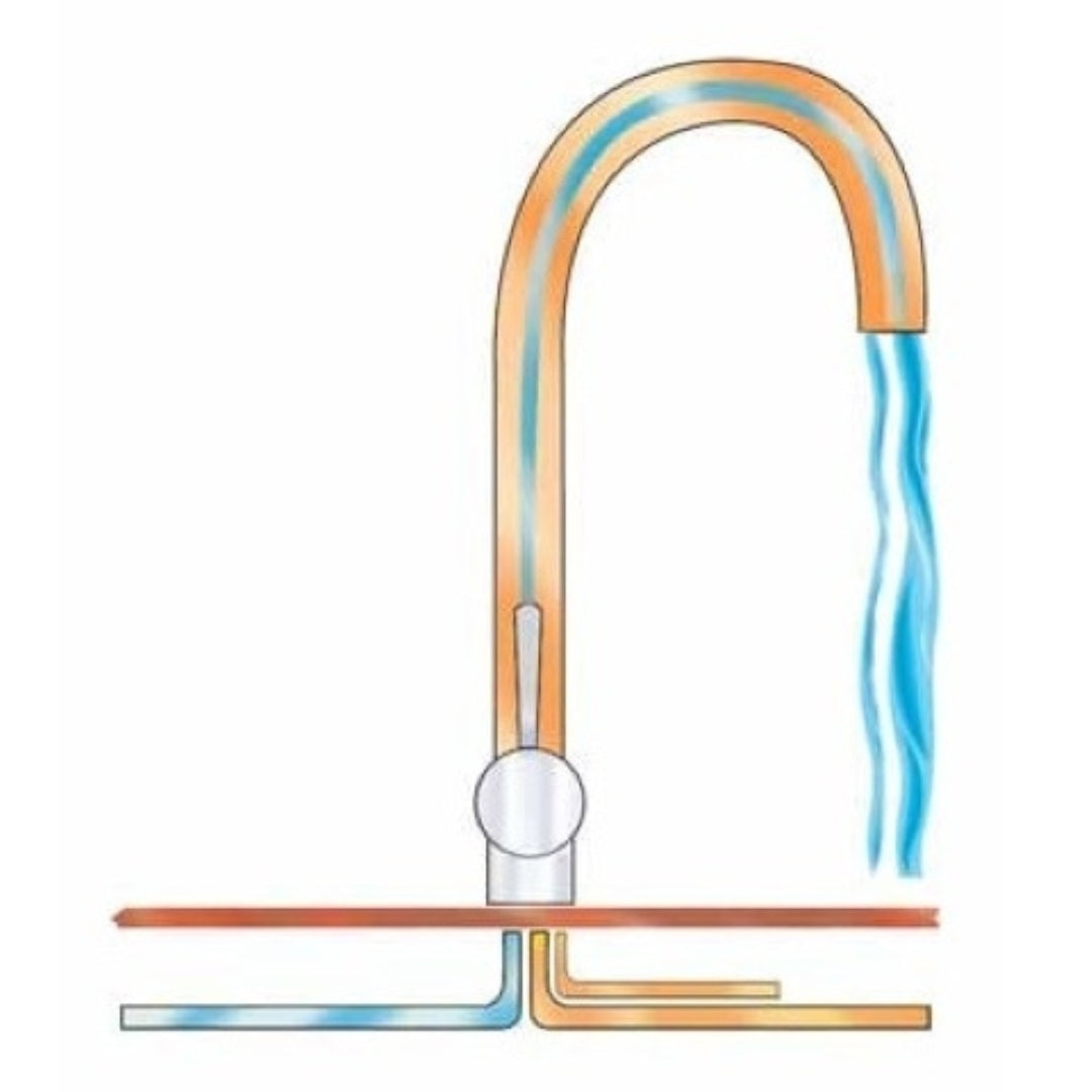 PAINI TAVIR 92CR6433VEB90DAPA Miscelatore Cucina 3 Vie per Acqua Filtrata Cromato
