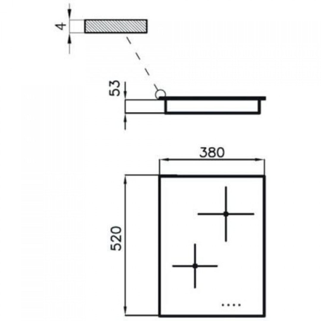 Foster S4000 Domino 7322240 Piano a Induzione Vetroceramica Nero 2 Zone Cottura cm. 52x38