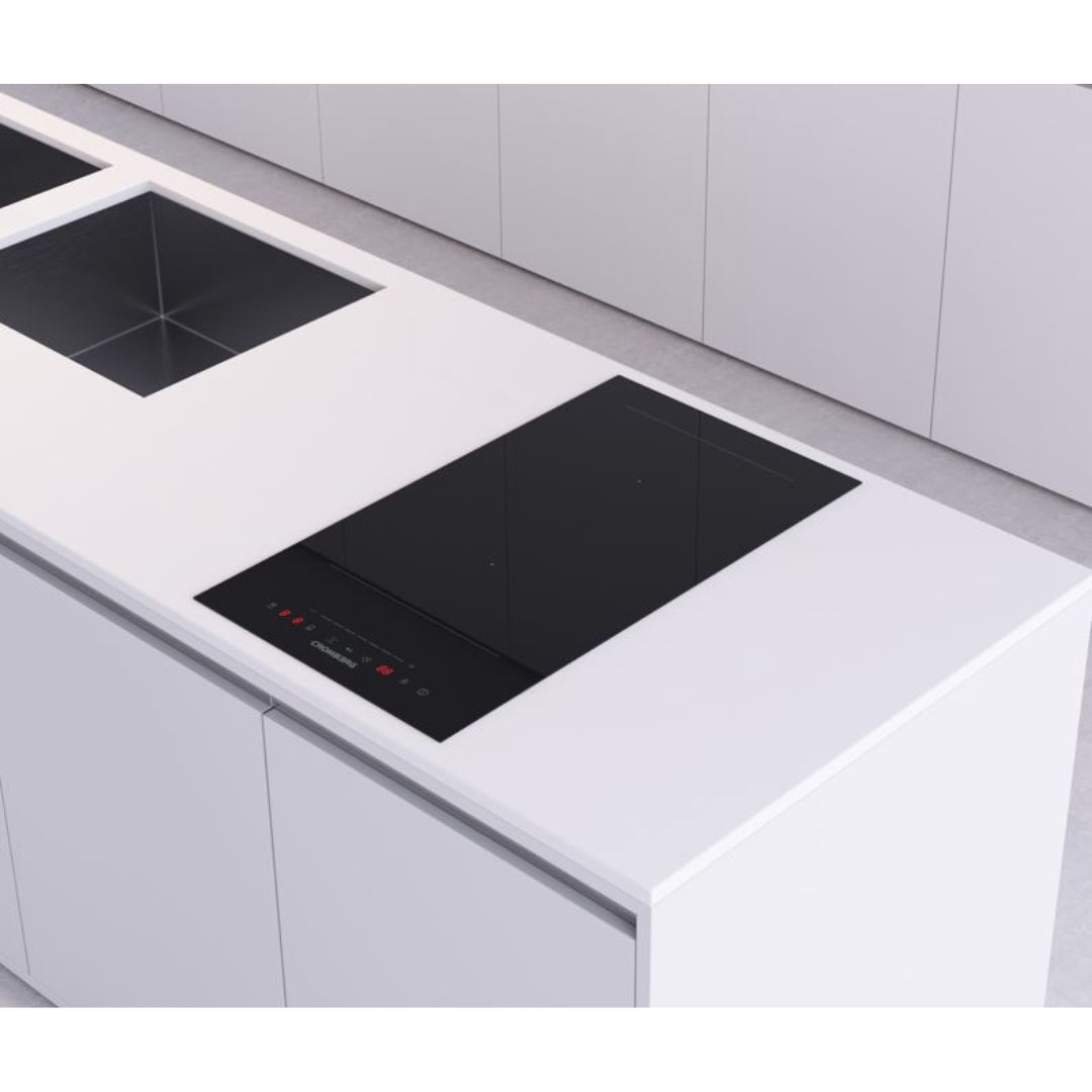 CROMBERG HIK30FB Piano Cottura Induzione 2 Zone Cottura Flex Zone Vetroceramica Nero cm. 29 x 52