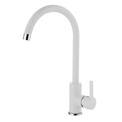 ELLECI C01 MGKC0168 Miscelatore Cucina Rubinetto Monocomando Lavello Bianco Titano 68