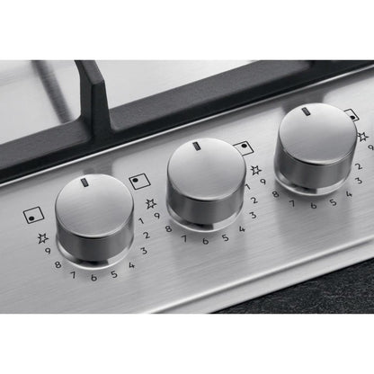 AEG SLIM HGB75420SM Piano Cottura 5 Fuochi Gas Tripla Corona Centrale Inox cm. 75 x 51