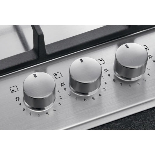 AEG SLIM HGB75420SM Piano Cottura 5 Fuochi Gas Tripla Corona Centrale Inox cm. 75 x 51