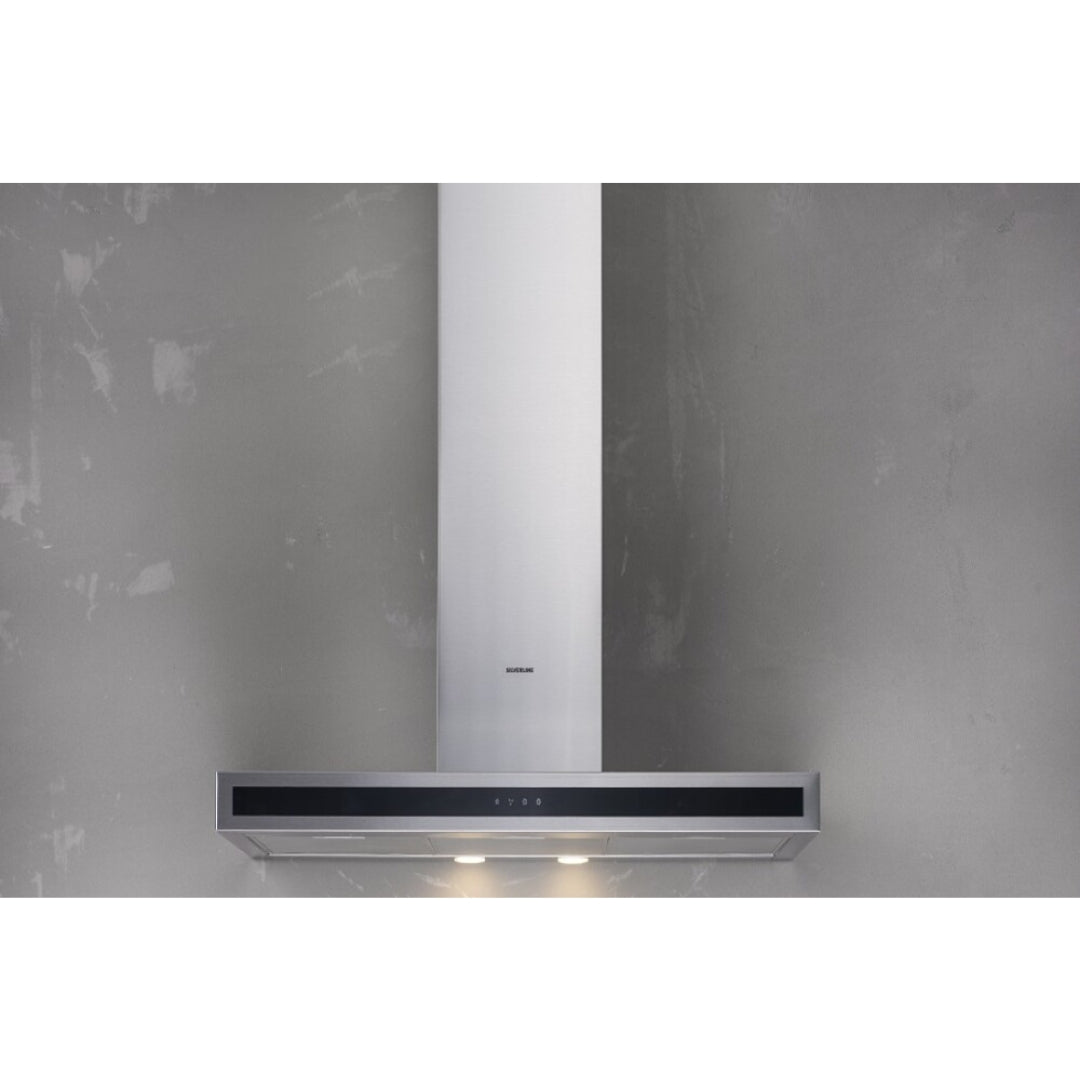 SILVERLINE 3173.9.733.03 Cappa a Parete Inox e Vetro 3 Velocità Classe A cm. 90 x 50