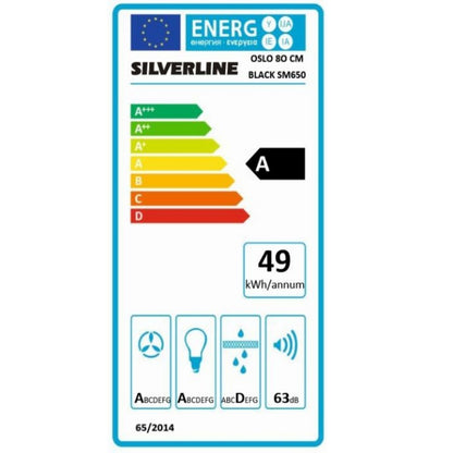 SILVERLINE OSLO DROP 3490.8.733.01 Cappa a parete 648 m³/h