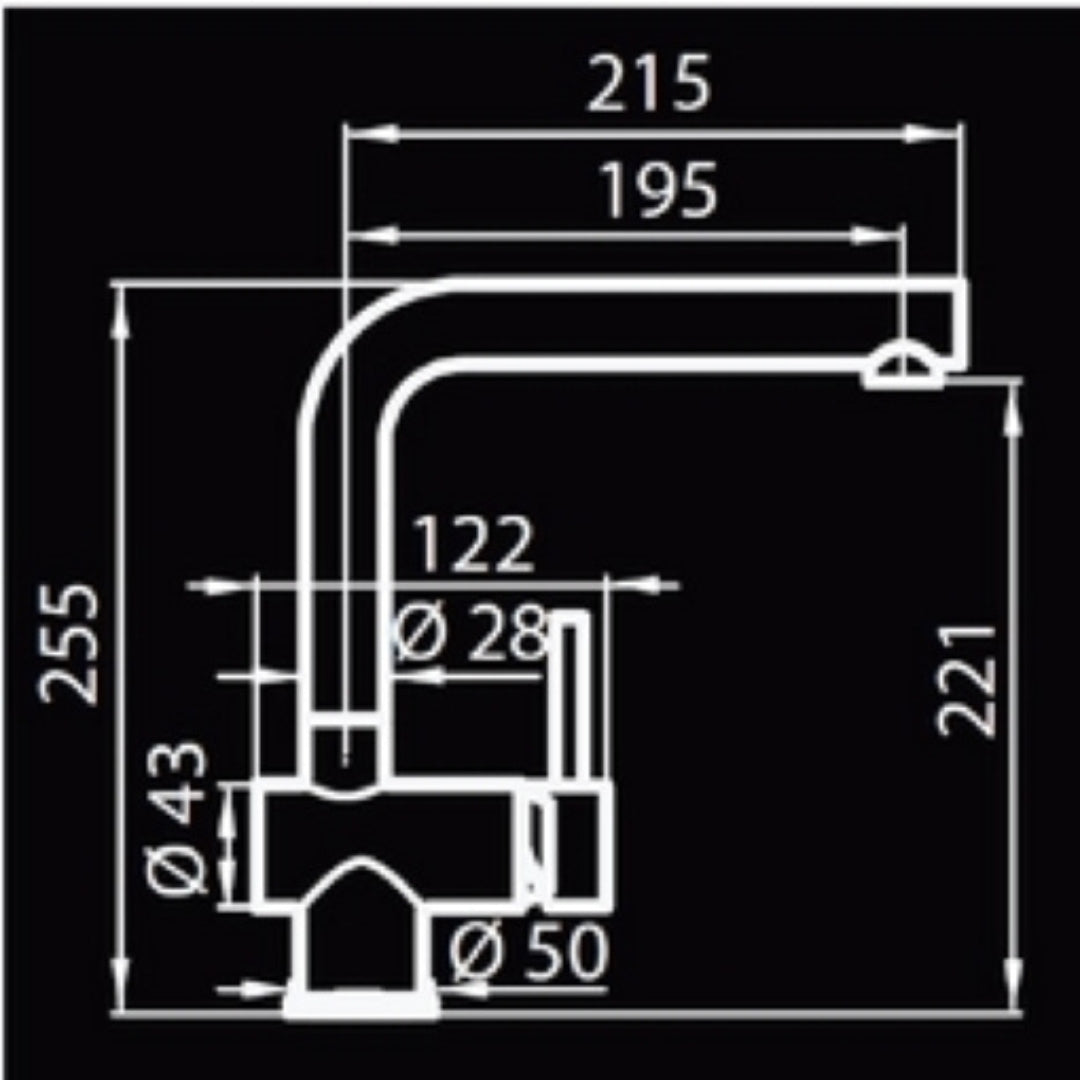 FOSTER ALFA 8422000 Rubinetto Miscelatore Cromo Canna Girevole Inox Spazzolato