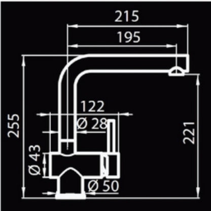 FOSTER ALFA 8422000 Rubinetto Miscelatore Cromo Canna Girevole Inox Spazzolato