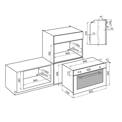 FOSTER 7193047 Forno a Gas Ventilato 91 LT Easy Clean