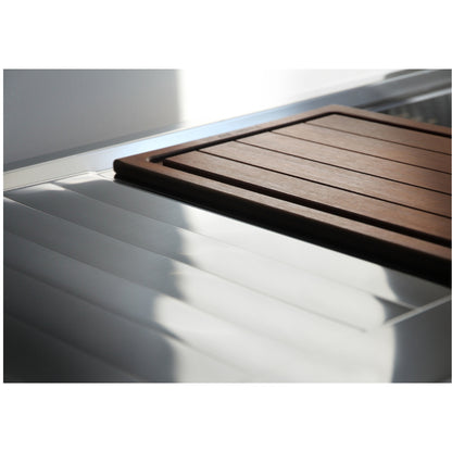 FOSTER STRIPE 4500051 Lavello Cucina 1 Vasca a Destra Semifilo Gocciolatoio a Sinistra Inox cm. 87 x 50