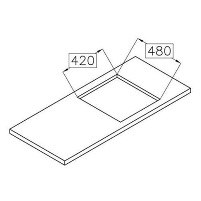 FOSTER VERONICA 7063052 Piano Cottura 3 Fuochi Inox Spazzolato Valvola Sicurezza Gas cm. 44 x 50