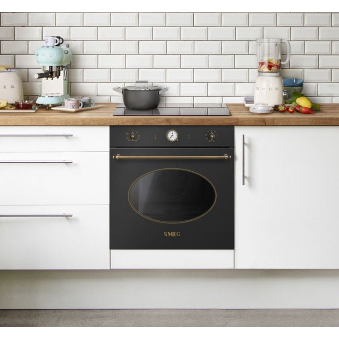 SMEG DOMESTICO SF68C1PO Forno Elettrico Ventilato da Incasso Panna 70 Lt. Classe A cm. 60 x 60