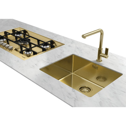 FOSTER KE GOLD 2157859 Lavello 1 Vasca Incasso Sottotop Acciaio Inox Oro cm. 71 x 40