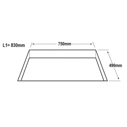 F.LLI BERTAZZONI MODERN P804ICH30NP Piano Cottura Induzione con Cappa Integrata da 625 m3/h Vetro Nero cm. 83 x 52