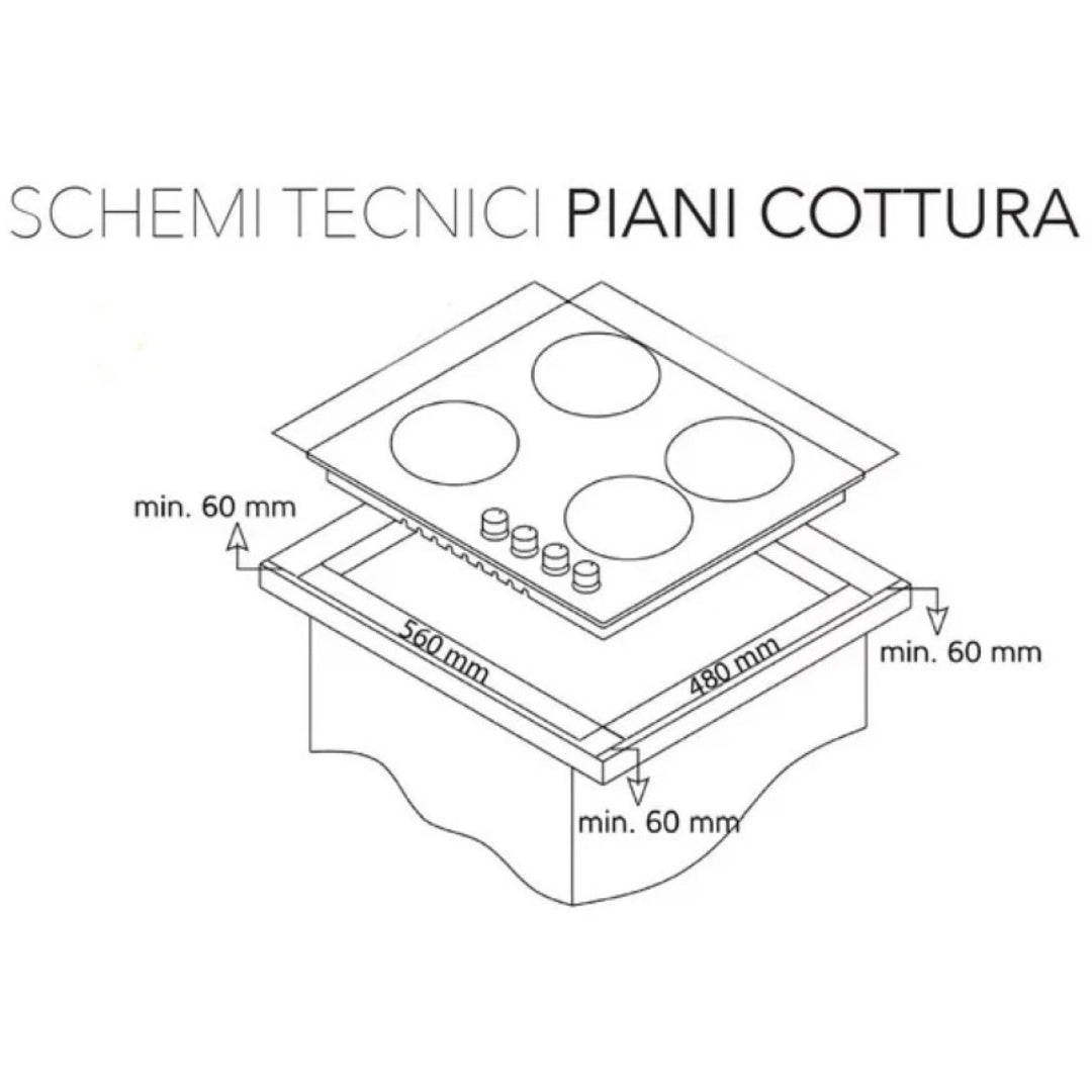 SCHAUB LORENZ SSPC705XF Piano Cottura a Gas 5 Fuochi Tripla Corona Centrale Inox cm. 68x51