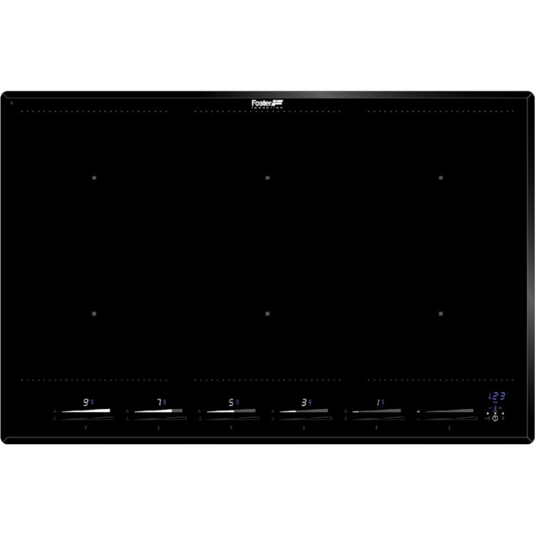 FOSTER KE 7383645 Piano Cottura Induzione 4 Zone Cottura Vetroceramica Nero cm. 77 x 51
