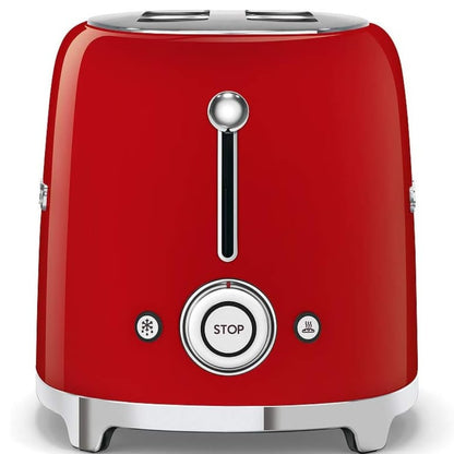 SMEG PED TSF01RDEU Tostapane Rosso Lucido 2 Fette 50’s Style Funzione Bagel 950W