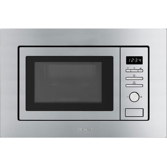 SMEG FMI020X Forno a Microonde Incasso con Grill Colore Inox 20 Lt. 800 W mm. 595 x 388 x 344
