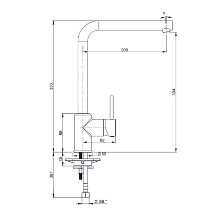 PAINI LEPANTO 78CR572A90P3 Rubinetto Miscelatore Cucina Monocomando Canna Girevole Cromo