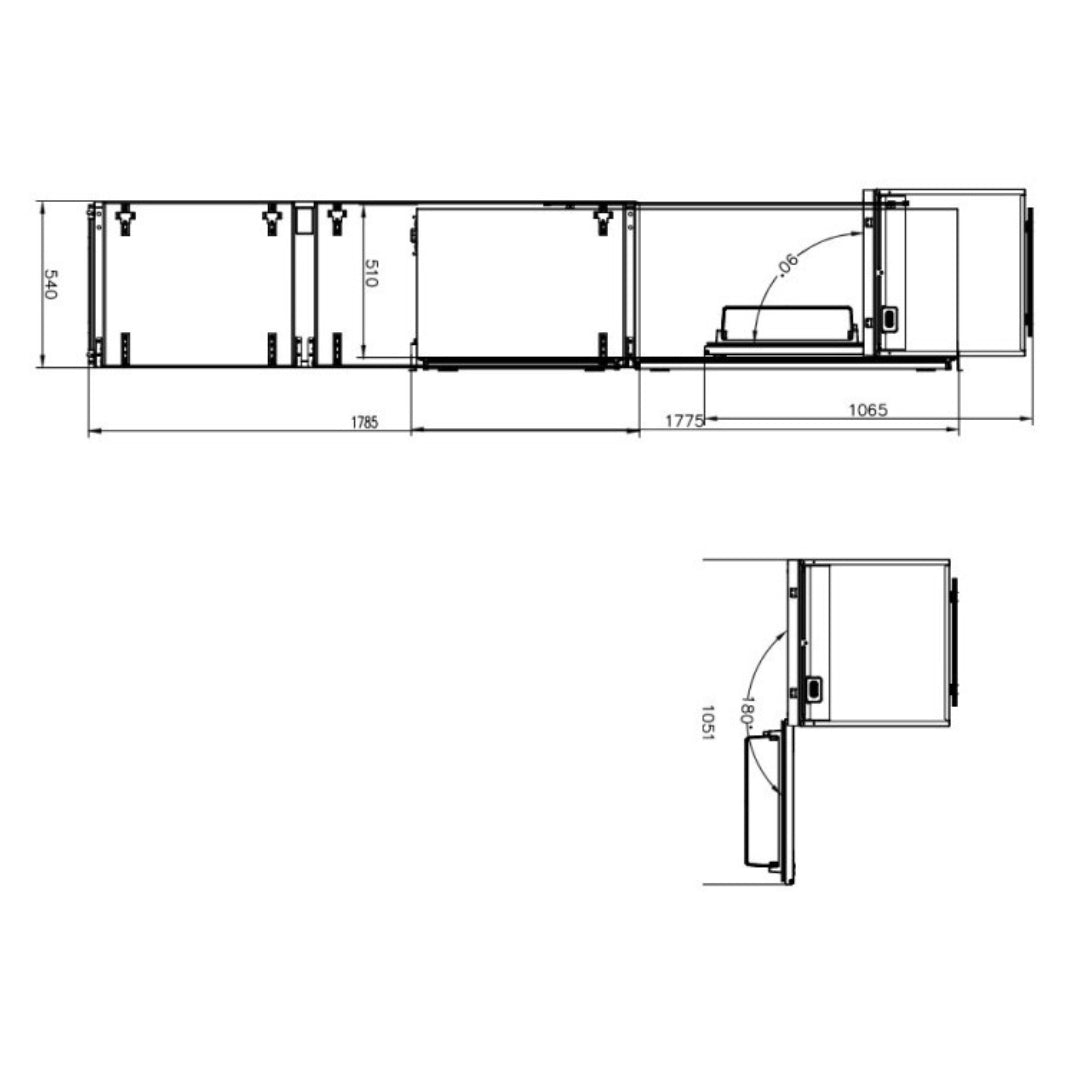 MASTER KITCHEN MKRF320ISTF Frigorifero Combinato da Incasso 271 lt Silenzioso Classe F cm. 54 x 54,5 x 178,5